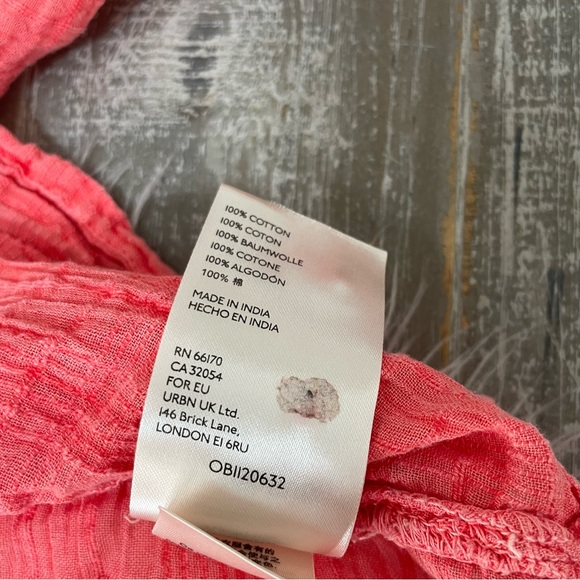 Anthropologie Pilcro Mila Draped Button Down Cotton Relaxed Fit Boho Top Size XS - Picture 4 of 5